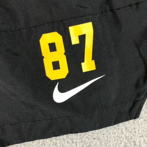 Nike Shorts Mens Medium Black Football Heritage 87 Dri-Fit Drawstring Sportswear - Picture 3 of 9